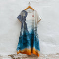 Japanese Octopus In Gradient Art Linen Tank Dress elevenforest