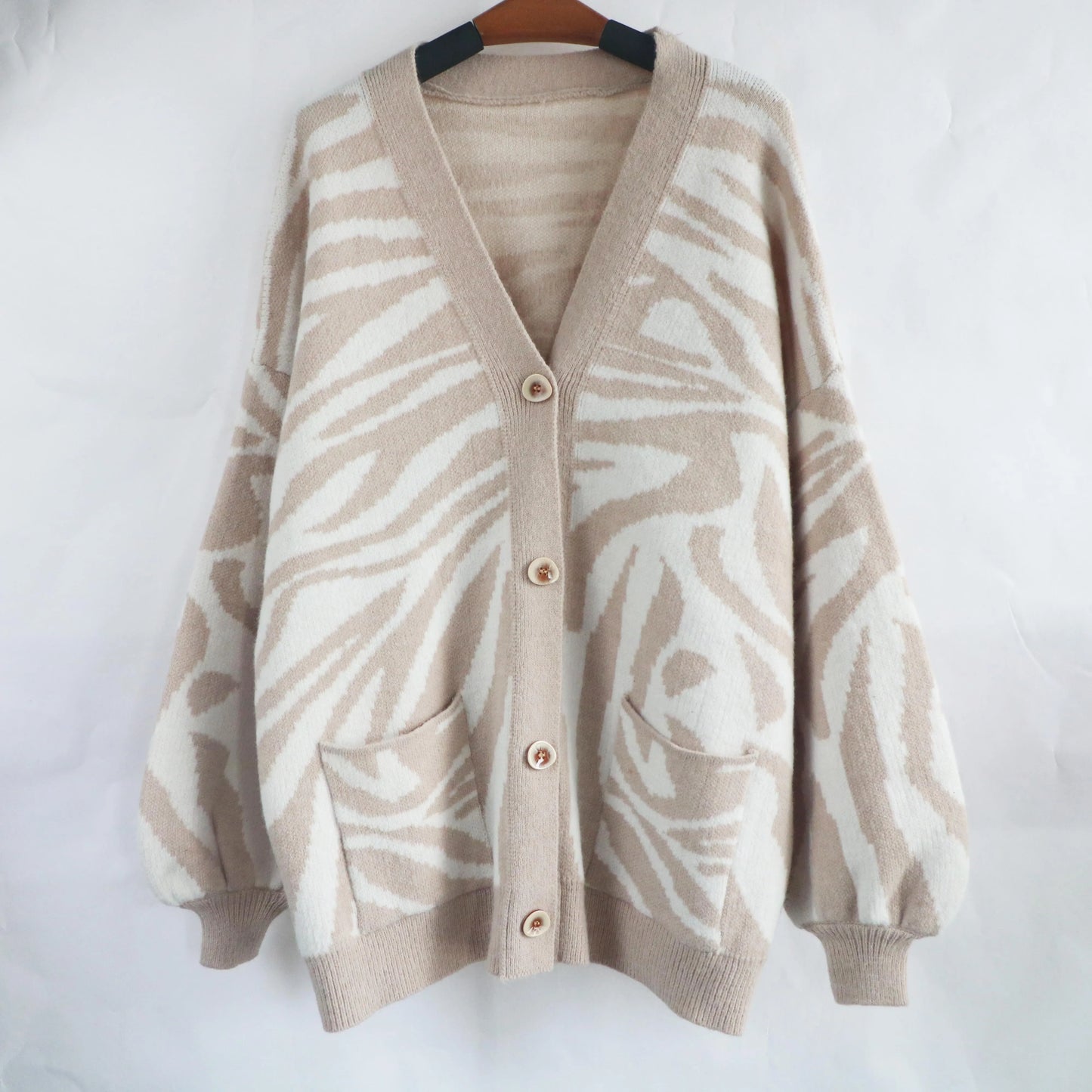 Autumn Winter Clothing Single Breasted Sweater Retro Lazy Knitted Mid Length Cardigan
