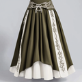Women's Vintage Viking Rune Cotton And Linen Casual Skirt elevenforest