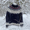 Vintage Beautiful Knit Jacquard Crew Neck Sweater（Unisex） elevenforest