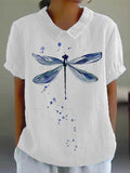 Women's Dragonfly Print Casual Top
