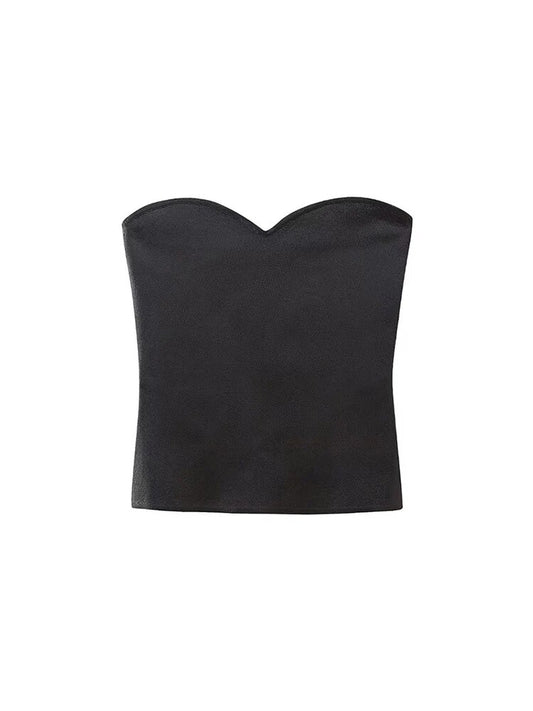Summer White Zipper Tank Tops Sleeveless Backless Female Slim Corset Camis
