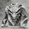 Men's Celtic Dragon Pattern Knit Sweater elevenforest