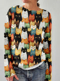 Fuzzy Wuzzy Furball Friends Cat Lover Cozy Sweater elevenforest