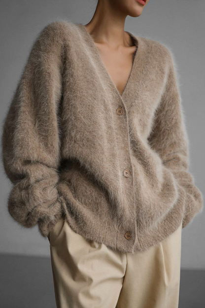 Celebrities Buttons V Neck Outerwear(5 Colors)