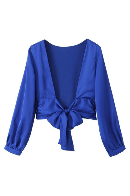 Martha Backless Satin Top