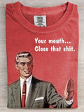 Comstylish Vintage Funny Art Print Casaul Short Sleeve T-shirt