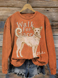 Comstylish Walk For Peace Aloka Dog Vintage Washed Sweatshirt