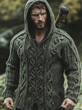 Vintage Celtic Myth Men's Hooded Zipper Sweater elevenforest