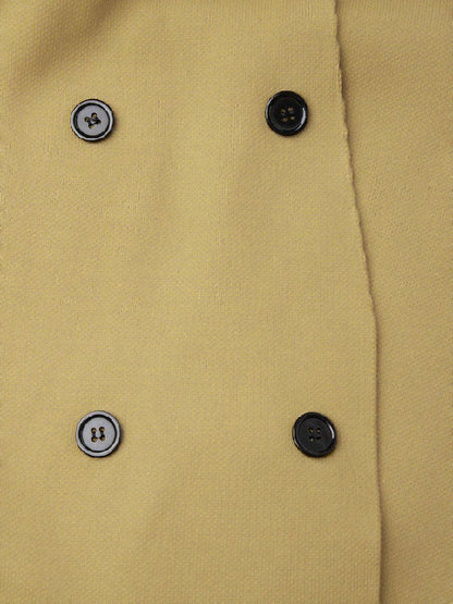 Long Sleeves Asymmetric Buttoned Notched Collar Cardigan Tops