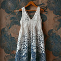 Vintage Japanese Patchwork Hollow Floral Lace Maxi Tank Dress elevenforest