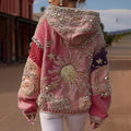 Star Moon Pearl Embroidered Hoodie elevenforest