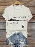 Comstylish They Survived He Lived Nihilist Penguin T Shirt