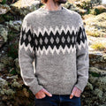 Men's Vintage Knitted Jacquard Crew Neck Sweater elevenforest