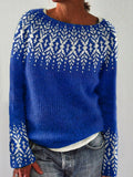 Jacquard Cozy Knit Icelandic Sweater elevenforest