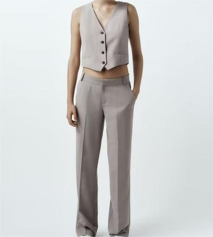 Spring Slim Fit Short Vest Strap Accessories Neutral Pants – and Stylish ’s