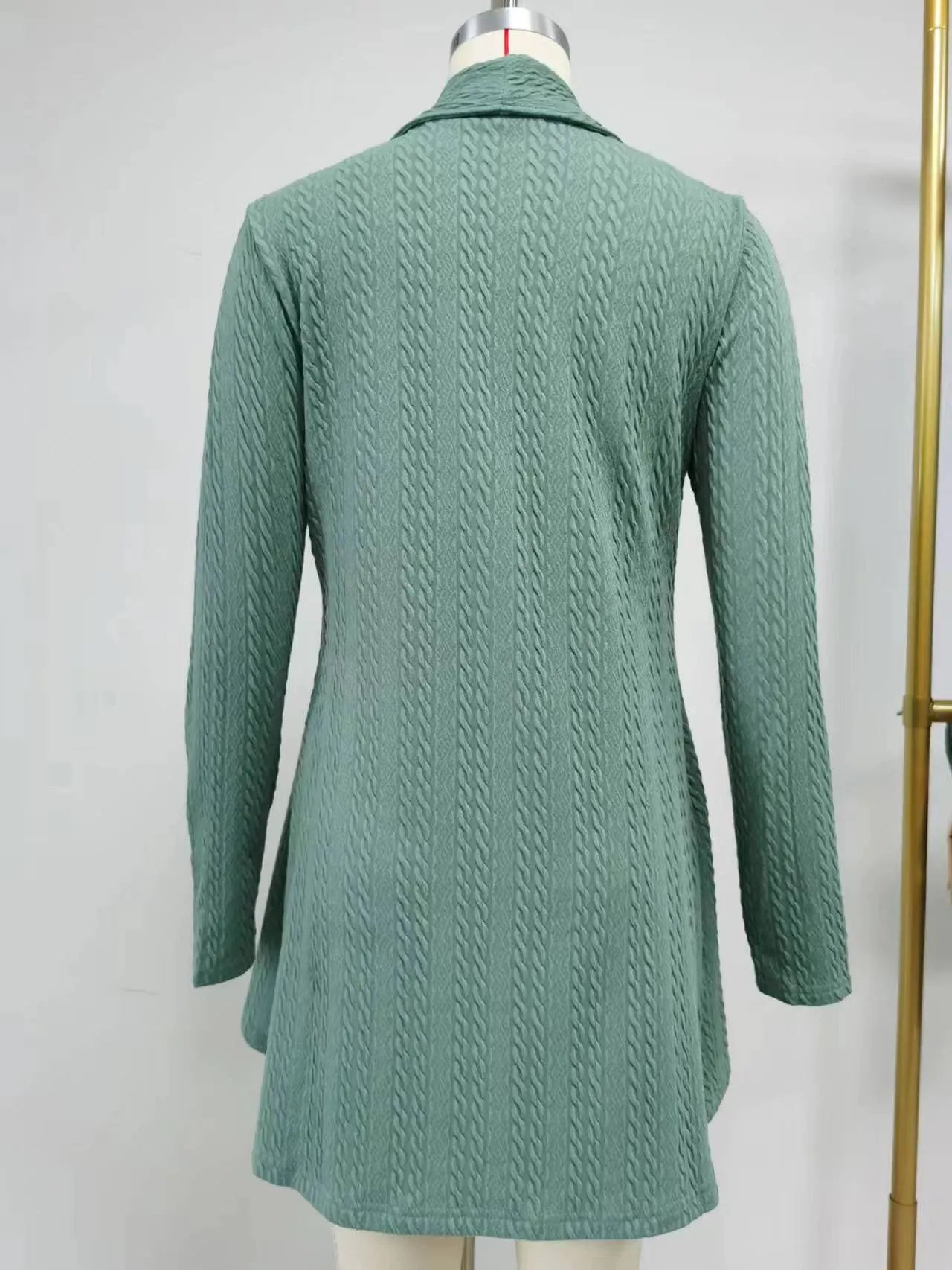 Autumn Winter Long Sleeve Color Loose Cardigan Top Knitting Coat
