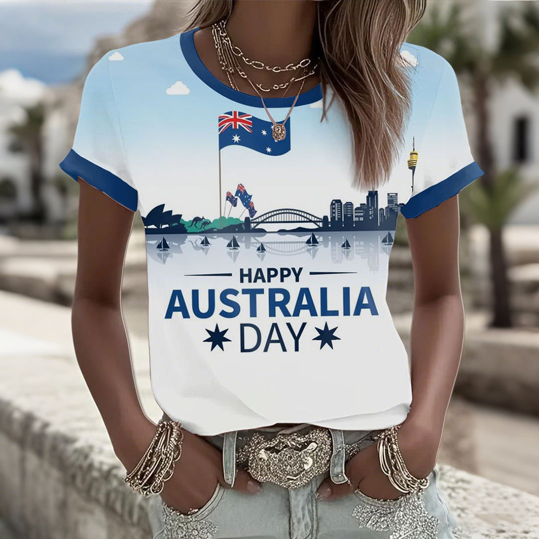 Comstylish Women's Australian Holiday Casual Comfort T-shirt