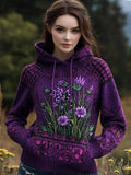 Scottish Floral Pattern Women's Hooded Sweater artswardrobe
