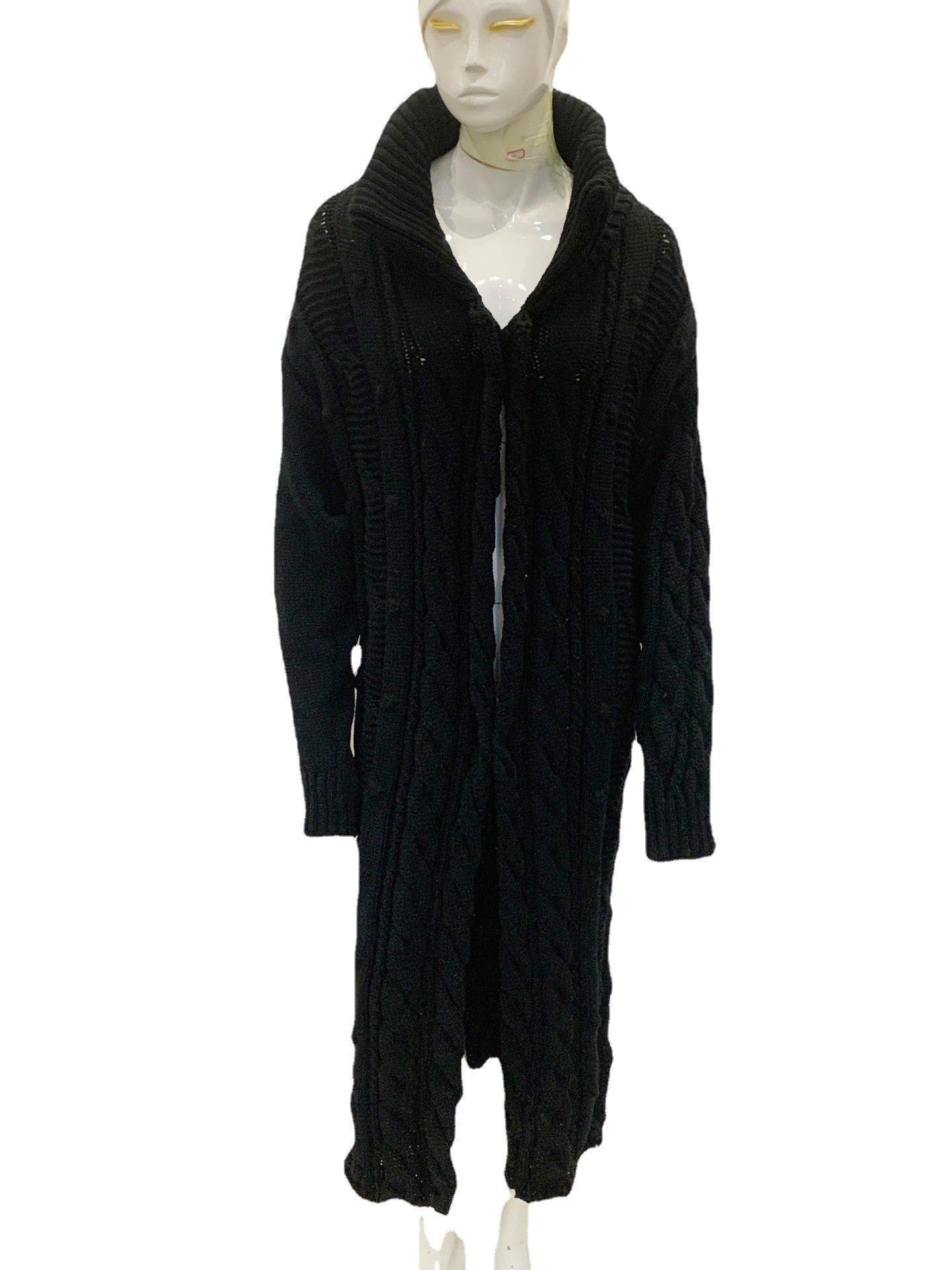 Long Cardigan Sweater Twist Knitted Clothing