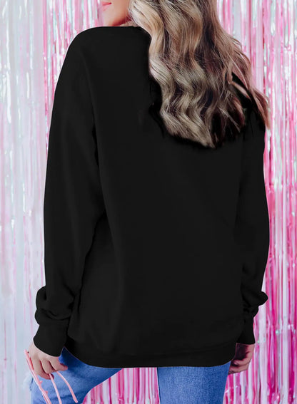 Black Slogan Sweatshirt