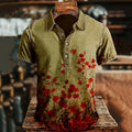 Men's Vintage Japanese Floral Art Polo Shirt elevenforest
