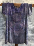 Women's Hippie Print V-neck T-shirt elevenforest