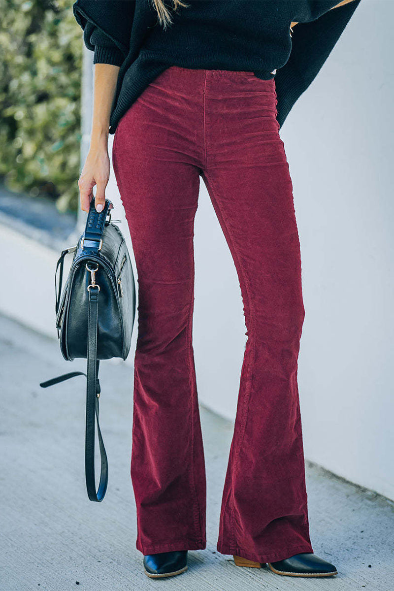 Boot Cut High Waist Color Bottoms(6 Colors)