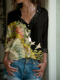 Japanese Art Painting Pattern Cozy Blouse elevenforest