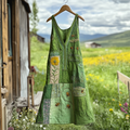 Women's Vintage Bee And Floral Print Sleeveless Dress elevenforest
