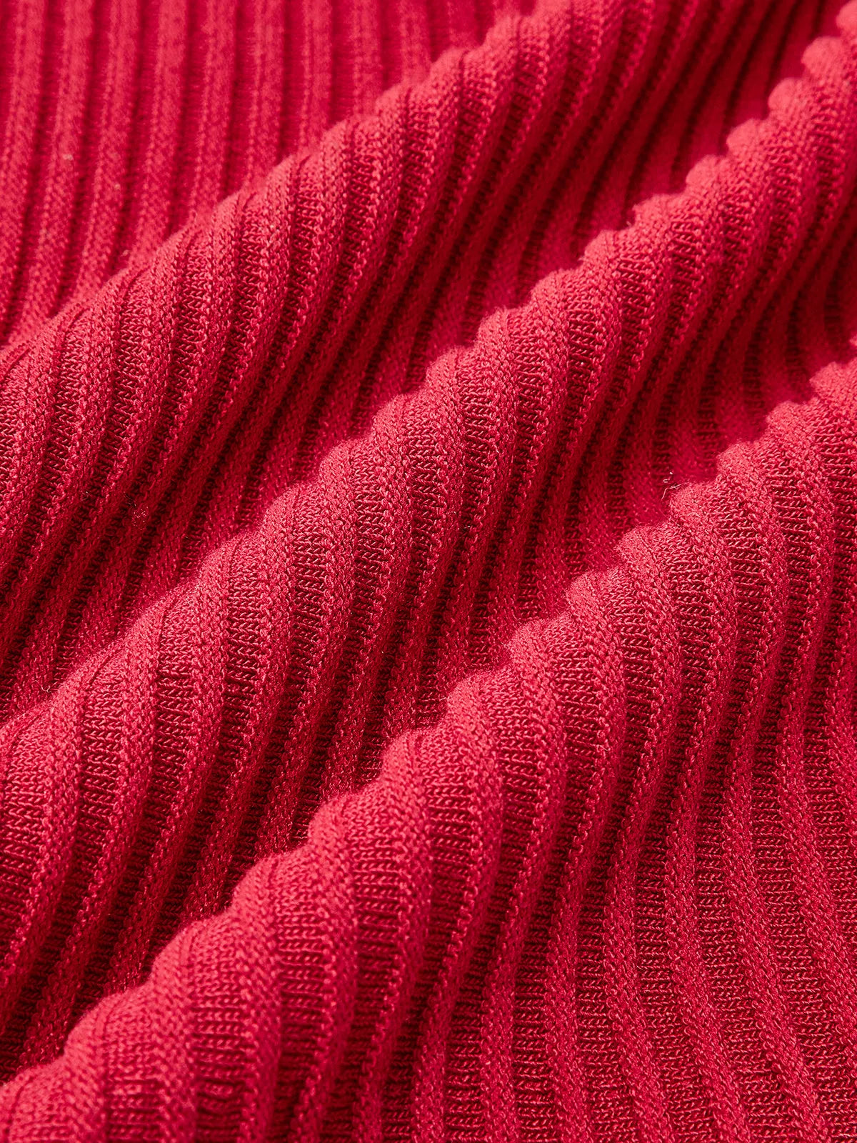 Mock Neck Ribbed Sweater Vest