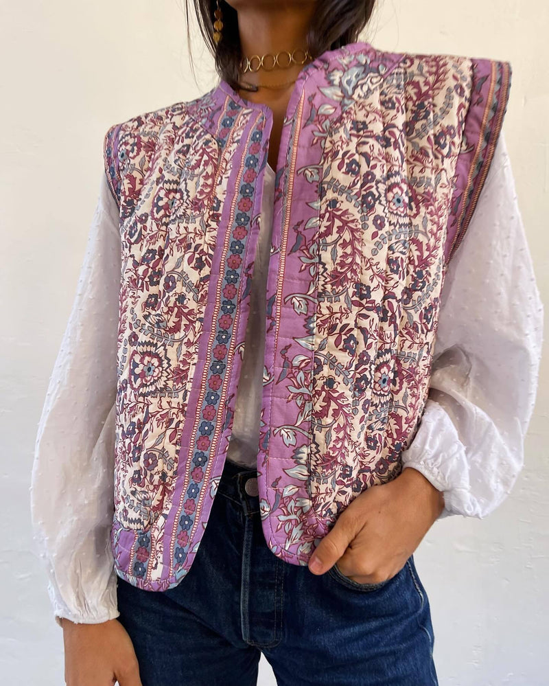 Printed Quilted Waistcoat
