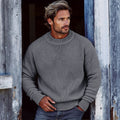 Men's Retro Solid Color Crew Neck Sweater elevenforest