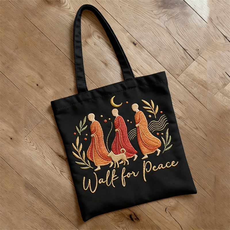 Comstylish Walk For Peace Mission Journey Ecofriendly Tote Bag
