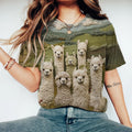 Vintage Cute Sheep Graphic Art Cotton T-shirt elevenforest