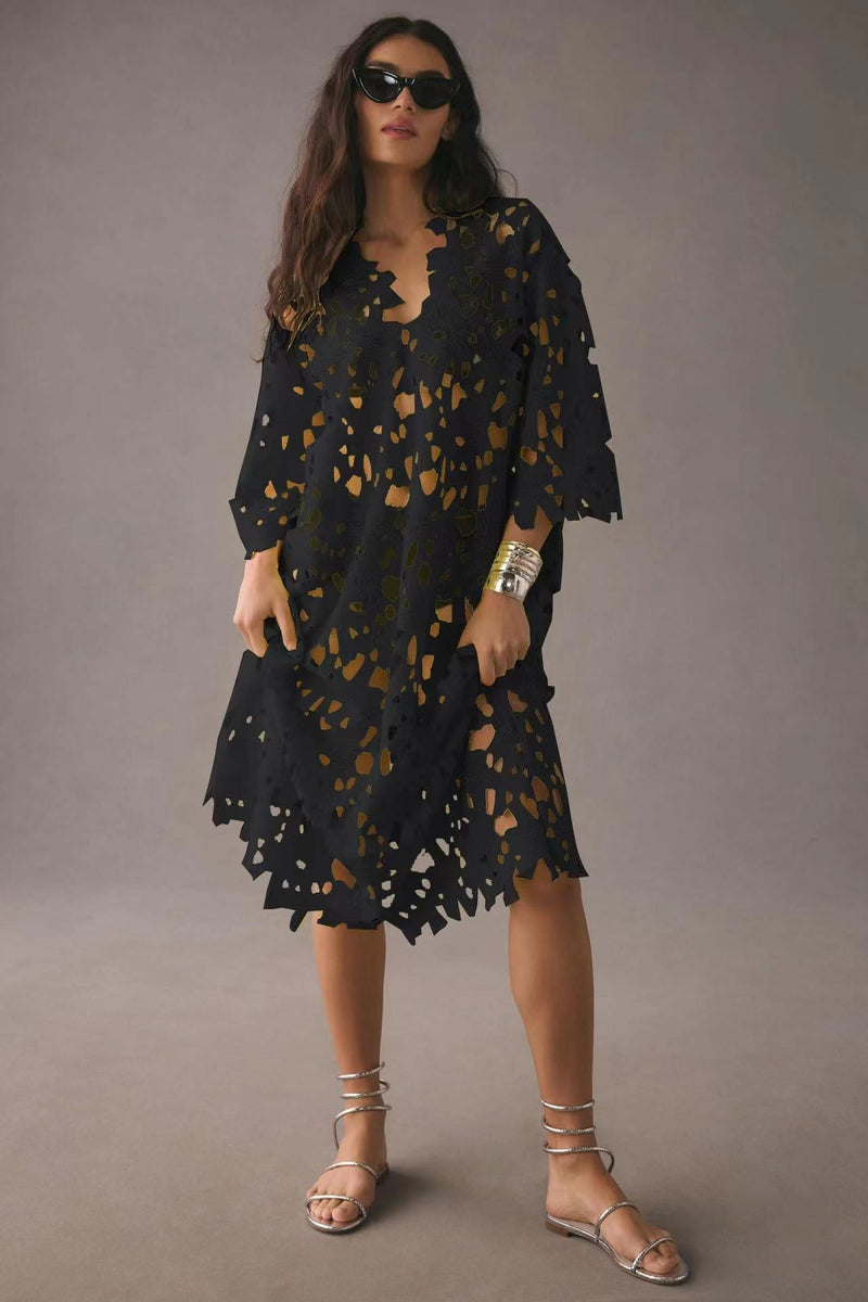 Loose Beach Vacation Blouse Lace Shirt