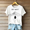 Comstylish Lonely Nihilistic Penguin Graffiti T-shirt Short Sleeve