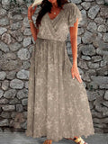 Women's Elegant Vintage Floral Print Dress