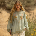 Vintage Tribal Floral Blend Women's Shirt elevenforest