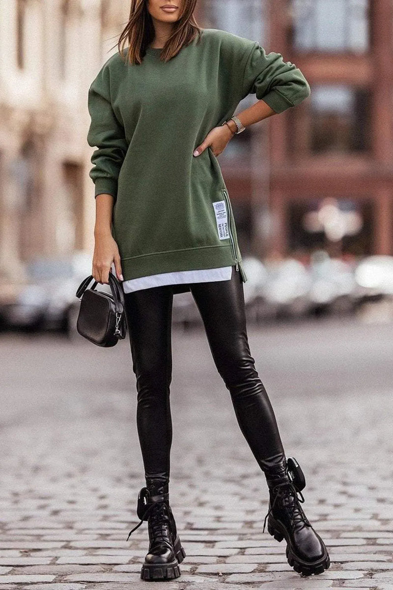 Irregular Fake Two Piece Sweatshirt