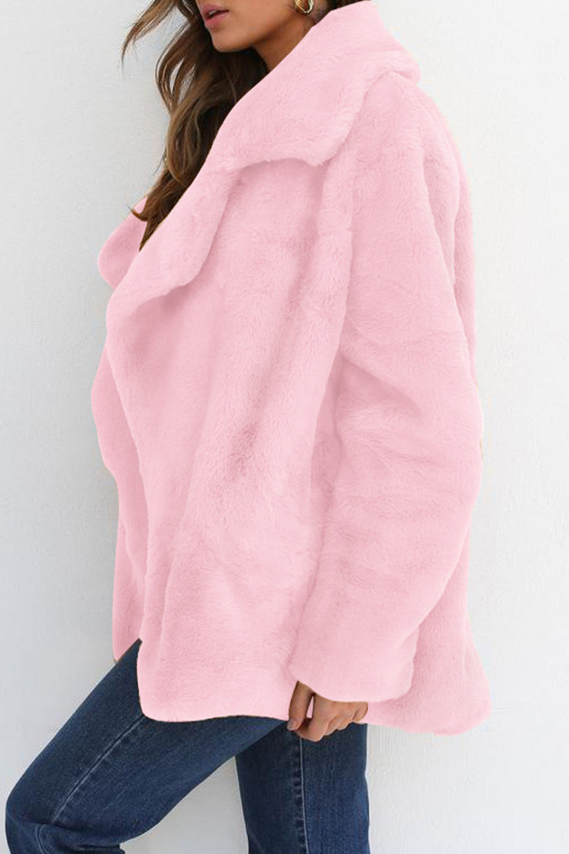 Patchwork Turndown Collar Outerwear(7 Colors)