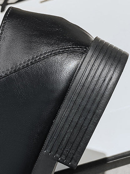 Shallow Cut Square-toe Loafers