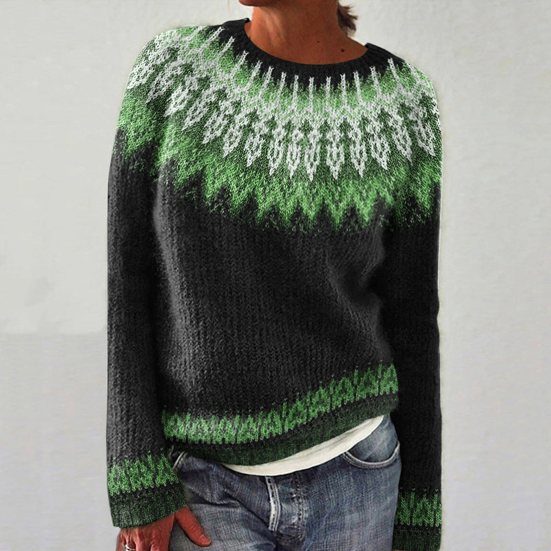 Vintage Fairman Island Knit Jacquard Crew Neck Sweater elevenforest