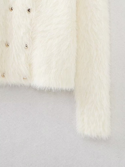 Gentle Mink Fur Sweater Coat: ’s Winter Knit Cardigan