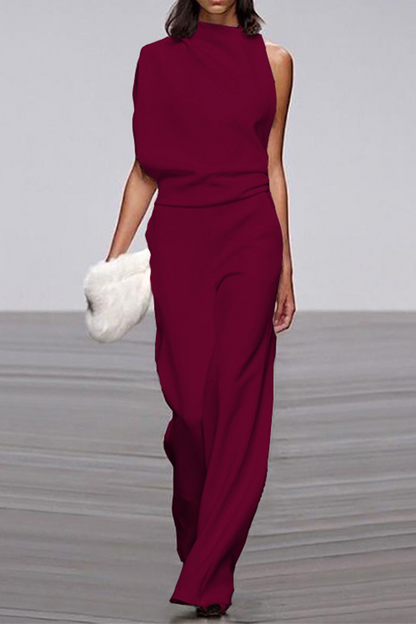 Half a Turtleneck Boot Cut Jumpsuits(12 Colors)