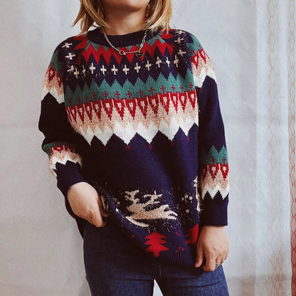 Marcela® | Pilar Christmas sweater with raglon sleeves for women
