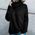 Vintage Irregular Turtleneck Long Sleeve Knitted Sweater elevenforest