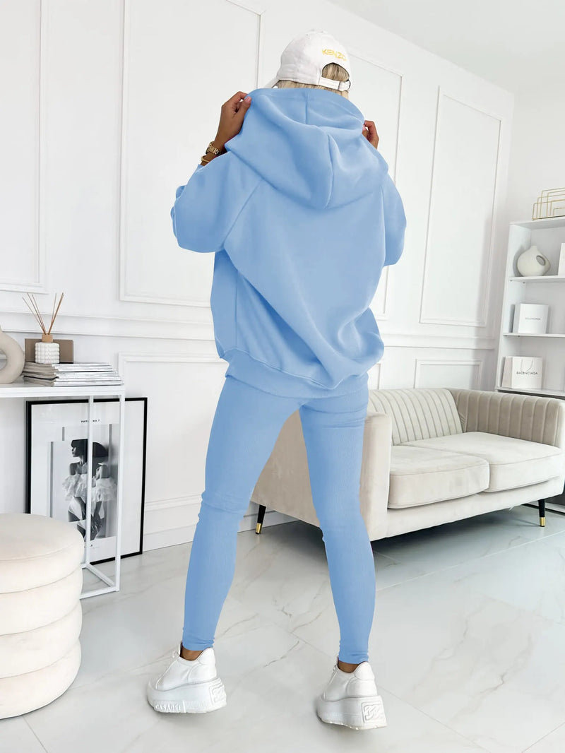 Hooded and Comfortable Sweatshirt Suit