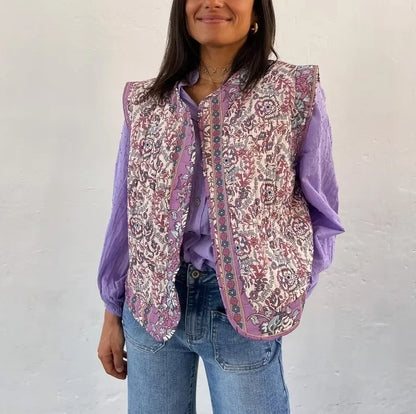 Printed Quilted Waistcoat