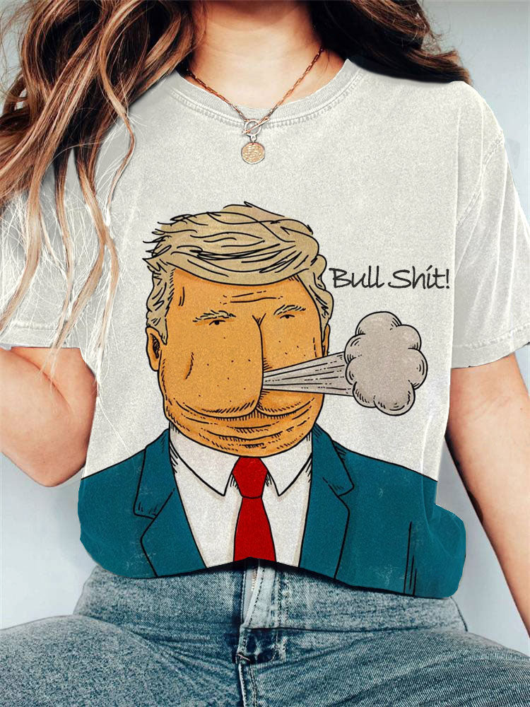 Women's Casual Fdt Funny Print T-shirt